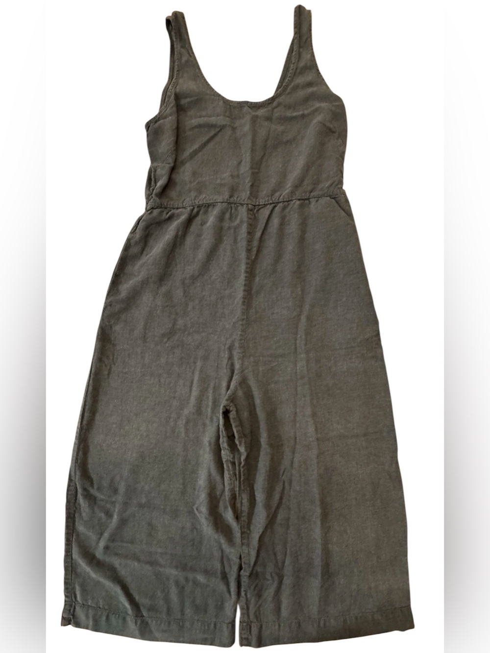 Patagonia Hemp Wide Leg Jumpsuit Romper Charcoal Grey Size Small Boho
